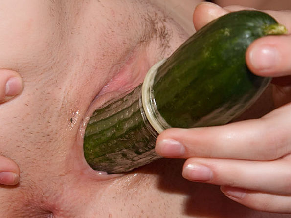 Teen Fucks Cucumber