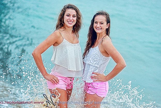 Teens Girls At The Beach