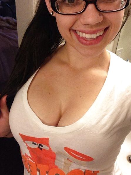 Nerdy Teen With Large Boobs