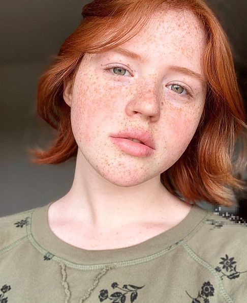 Skinny Teen Redhead Facial Freckels